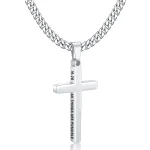 Wholesale Stainless Steel Cross Necklace Mens Religious Jewelry Gold Black Silver Color Pendant Chain Fashion Accessories - Image 5