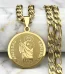 Wholesale Stainless Steel St Jude Thaddeus Medal Pendant Necklace Cuban Chain Religious Jewelry Men Women