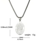 Stainless Steel St Michael Archangel Pendant Necklace Men Religious Jewelry Wholesale Dropshipping - Image 5