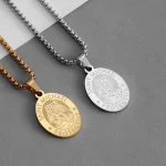 Stainless Steel St Michael Archangel Pendant Necklace Men Religious Jewelry Wholesale Dropshipping - Image 3