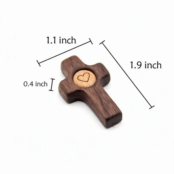 Cross-border Explosive Religious Wooden Church Easter Handpiece American Walnut Beech Thumb Cross