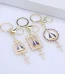 Wholesale Zinc Alloy Vintage Embossed Rose Gold Keychain Charm Keychain Key Ring Accessories Gift
