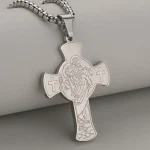 Wholesale Stainless Steel Cross Pendant Necklace Men Women Vintage Punk Jewelry DIY Accessories - Image 2