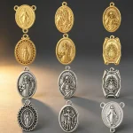 Wholesale Stainless Steel Matte Gold Embossed Key Pendant Charm Necklace Vintage Jewelry Accessories Unisex