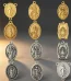 Wholesale Stainless Steel Matte Gold Embossed Key Pendant Charm Necklace Vintage Jewelry Accessories Unisex