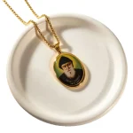 Mecrt Stainless Steel Oval Portrait Pendant Necklace Charbel Makhlouf Catholic Religious Gift - Image 2
