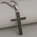 Wholesale Stainless Steel Double Layer Cross Necklace Titanium Steel Non Fading Fashion Jewelry Women Men Gift - Image 3