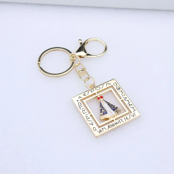 Wholesale Zinc Alloy Vintage Embossed Rose Gold Keychain Charm Keychain Key Ring Accessories Gift
