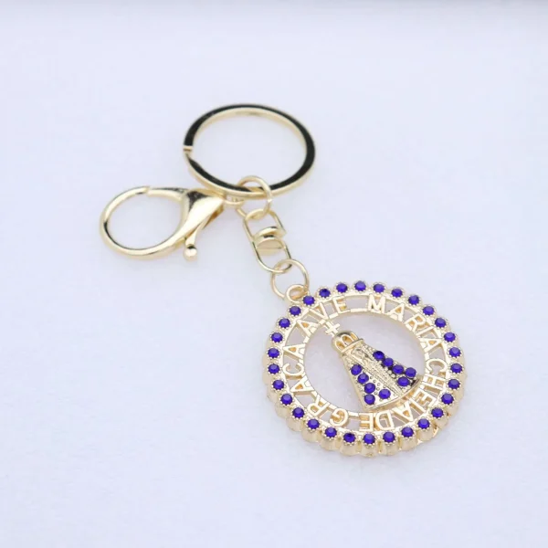 Wholesale Zinc Alloy Vintage Embossed Rose Gold Keychain Charm Keychain Key Ring Accessories Gift
