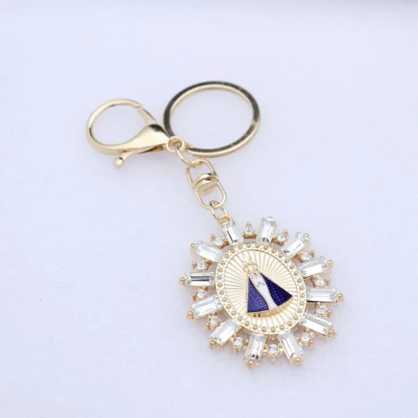 Wholesale Zinc Alloy Vintage Embossed Rose Gold Keychain Charm Keychain Key Ring Accessories Gift