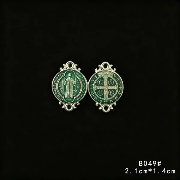 Wholesale Catholic Alloy Charm Pendant Two Hole Connector DIY Necklace Bracelet Jewelry Accessories