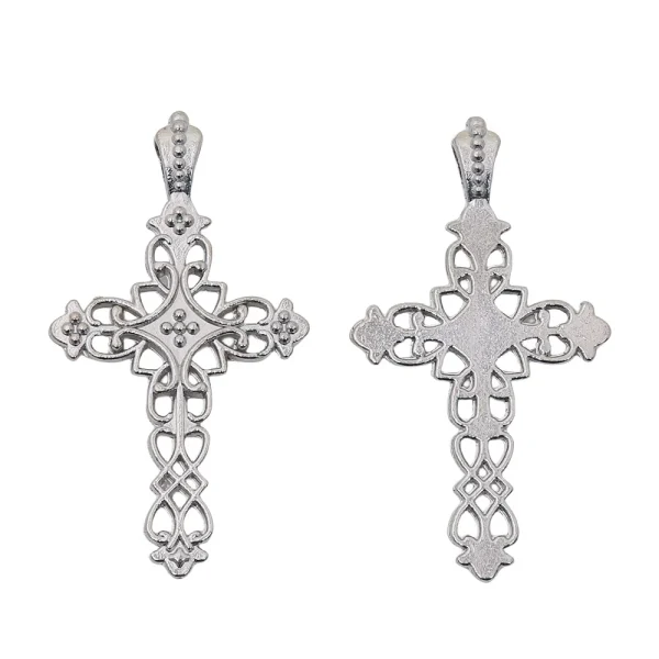 Catholic Hollow Cross Pendant in Zinc Alloy DIY Jewelry Accessory Fashion Charms