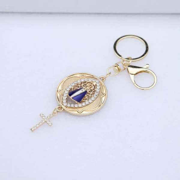Wholesale Zinc Alloy Vintage Embossed Rose Gold Keychain Charm Keychain Key Ring Accessories Gift