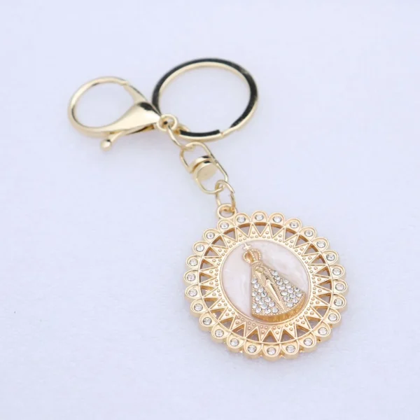 Wholesale Zinc Alloy Vintage Embossed Rose Gold Keychain Charm Keychain Key Ring Accessories Gift