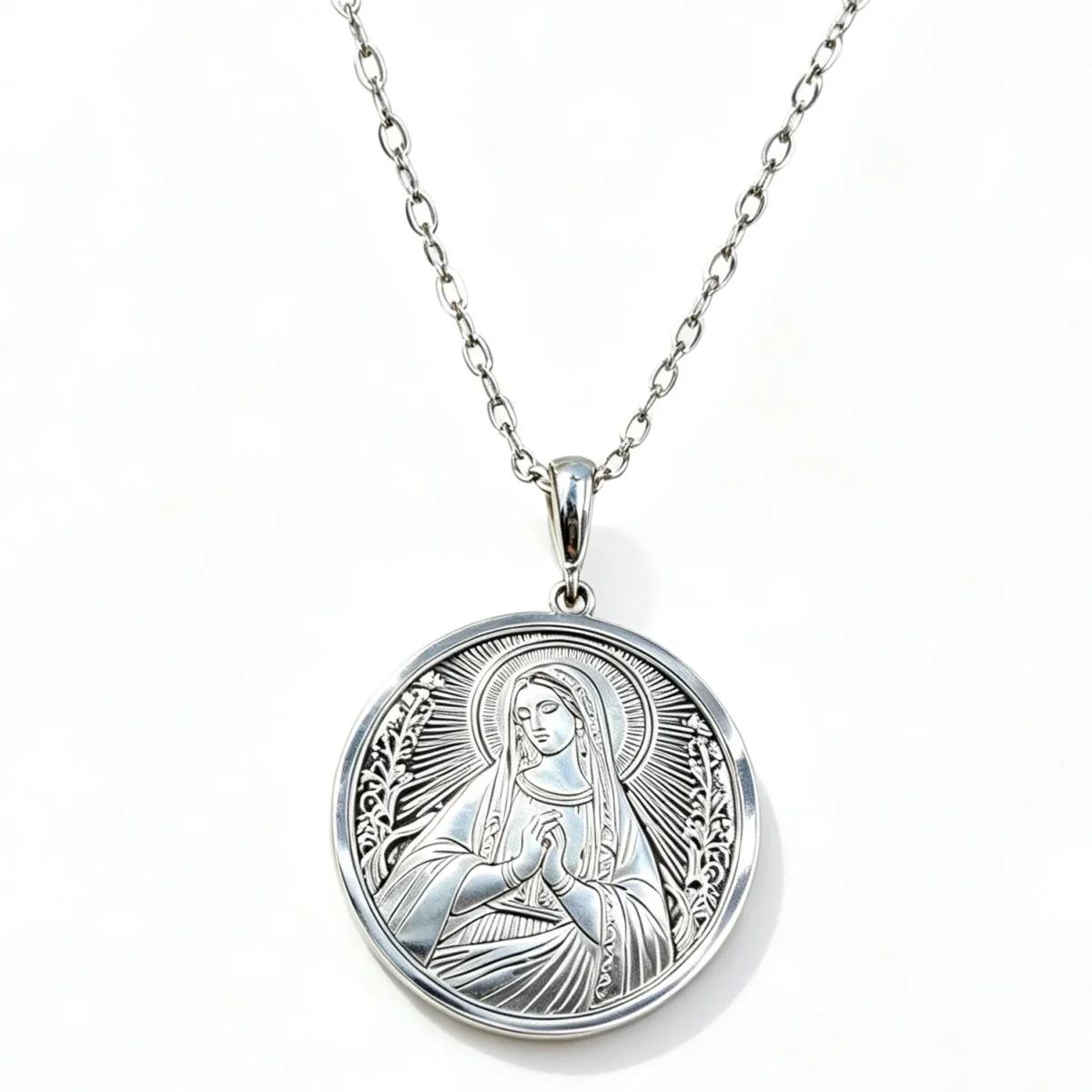Wholesale Stainless Steel Pendant Necklace Religious Oil Painting Design Fashion Jewelry Unisex Gold Rose Gold Silver - Image 5