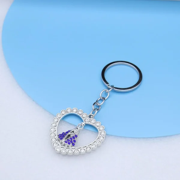 Wholesale Zinc Alloy Vintage Embossed Rose Gold Keychain Charm Keychain Key Ring Accessories Gift
