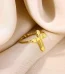 Wholesale Stainless Steel Cross Ring Double Layer Band Ring Women Fashion Jewelry Gold Color Antique Rings