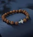 Wholesale Wood Bead Bracelet Cross Charm Strand Bracelet Men Fashion Jewelry Accessories Gift