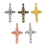 Catholic Hollow Cross Pendant in Zinc Alloy DIY Jewelry Accessory Fashion Charms