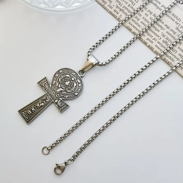 Wholesale Stainless Steel Cross Pendant Necklace Vintage Religious Jewelry Accessories Unisex DIY Gift