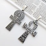 Wholesale Stainless Steel Cross Pendant Necklace Vintage Religious Jewelry Accessories Unisex DIY Gift - Image 5