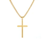 Wholesale Stainless Steel Cross Pendant Necklace Titanium Steel Gold Plated Men Women Fashion Jewelry - Image 4
