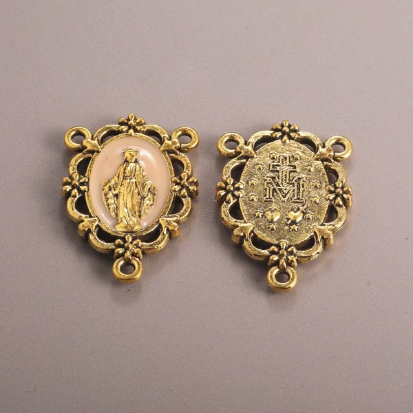 Wholesale Zinc Alloy Enamel Human Figure Pendant Charm DIY Jewelry Accessories Vintage Multicolor Three Hole Connector