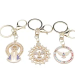 Wholesale Zinc Alloy Vintage Embossed Rose Gold Keychain Charm Keychain Key Ring Accessories Gift - Image 5