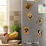 Catholic Oil Painting Fridge Magnet, Wooden Retro Refrigerator Magnet, Home Decoration Wholesale Craft Gift - Image 4
