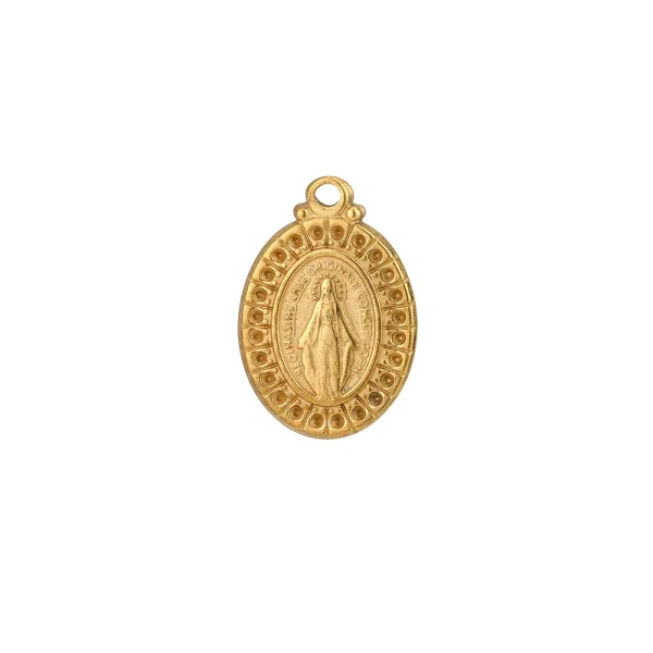 Wholesale Stainless Steel Matte Gold Embossed Key Pendant Charm Necklace Vintage Jewelry Accessories Unisex