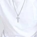 Wholesale Stainless Steel Cross Pendant Necklace Men Fashion Jewelry Titanium Steel Charm Minimalist Hip Hop Rock Accessories - Image 4