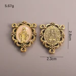 Wholesale Zinc Alloy Enamel Human Figure Pendant Charm DIY Jewelry Accessories Vintage Multicolor Three Hole Connector - Image 2