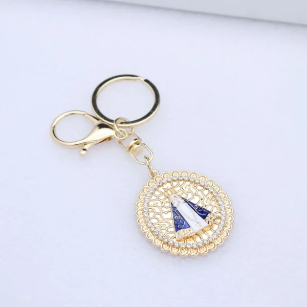 Wholesale Zinc Alloy Vintage Embossed Rose Gold Keychain Charm Keychain Key Ring Accessories Gift
