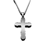 Wholesale Stainless Steel Cross Pendant Necklace Men Women Religious Vintage Double Layer Two Tone Jewelry Accessories - Image 5