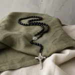 Catholic Rosary Prayer Beads 8*10mm Christ Wooden Beads Cross Jesus Saint Necklace Jewelry Christianity Easter Church Gift - Image 6