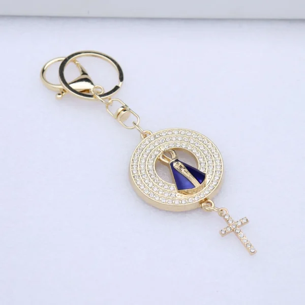 Wholesale Zinc Alloy Vintage Embossed Rose Gold Keychain Charm Keychain Key Ring Accessories Gift