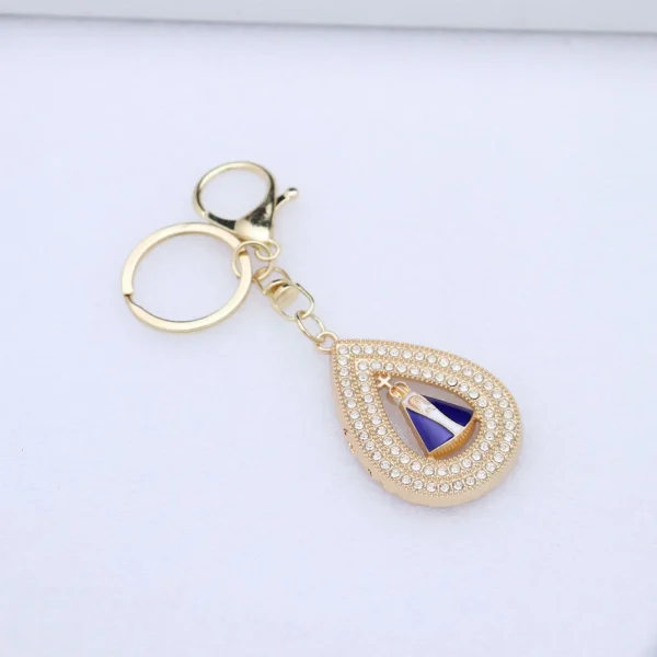 Wholesale Zinc Alloy Vintage Embossed Rose Gold Keychain Charm Keychain Key Ring Accessories Gift