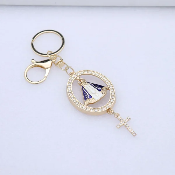 Wholesale Zinc Alloy Vintage Embossed Rose Gold Keychain Charm Keychain Key Ring Accessories Gift