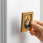 Catholic Oil Painting Fridge Magnet, Wooden Retro Refrigerator Magnet, Home Decoration Wholesale Craft Gift - Image 6