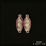 Wholesale Catholic Alloy Charm Pendant Two Hole Connector DIY Necklace Bracelet Jewelry Accessories - Image 4
