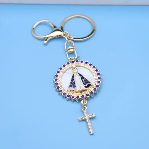 Wholesale Zinc Alloy Vintage Embossed Rose Gold Keychain Charm Keychain Key Ring Accessories Gift