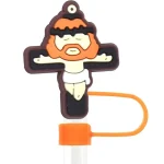 Bible series water cup straw cap 10mm universal, cartoon straw plug soft straw cap - Image 3