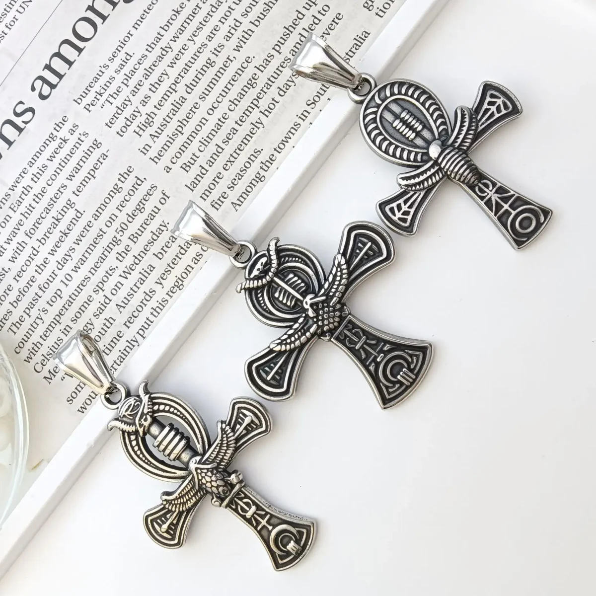 Wholesale Stainless Steel Cross Pendant Necklace Vintage Religious Jewelry Accessories Unisex DIY Gift - Image 2