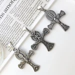 Wholesale Stainless Steel Cross Pendant Necklace Vintage Religious Jewelry Accessories Unisex DIY Gift - Image 2