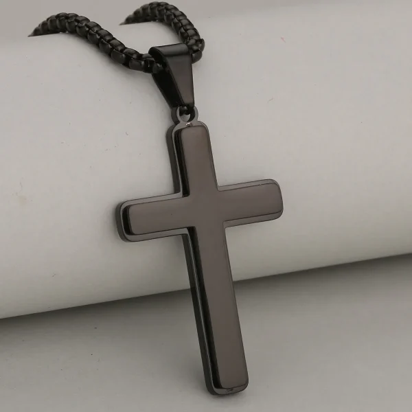 Wholesale Stainless Steel Double Layer Cross Necklace Titanium Steel Non Fading Fashion Jewelry Women Men Gift
