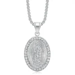 Wholesale Titanium Steel Gold Plated Rhinestone Pendant Necklace Hip Hop Jewelry DIY Accessories Unisex - Image 4