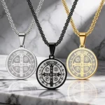 Wholesale Stainless Steel Cross Medal Pendant Necklace Vintage Religious Men Women Titanium Steel Jewelry Accessories - Image 5
