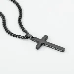 Wholesale Stainless Steel Cross Necklace Mens Religious Jewelry Gold Black Silver Color Pendant Chain Fashion Accessories - Image 2