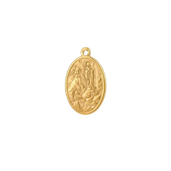 Wholesale Stainless Steel Matte Gold Embossed Key Pendant Charm Necklace Vintage Jewelry Accessories Unisex