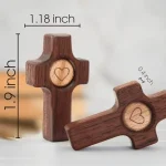 Cross-border Explosive Religious Wooden Church Easter Handpiece American Walnut Beech Thumb Cross - Image 4